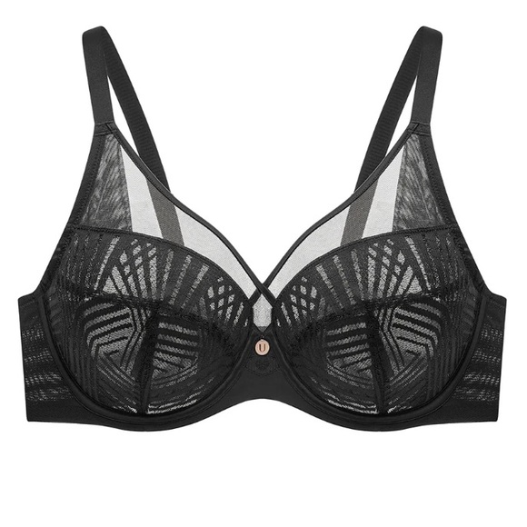 “UNDERSTANCE”, “PHOEBE”•FULL COVERAGE BRA•BLACK•AVAILABLE SIZES: 44 H & 46 D•NEW - Picture 1 of 9